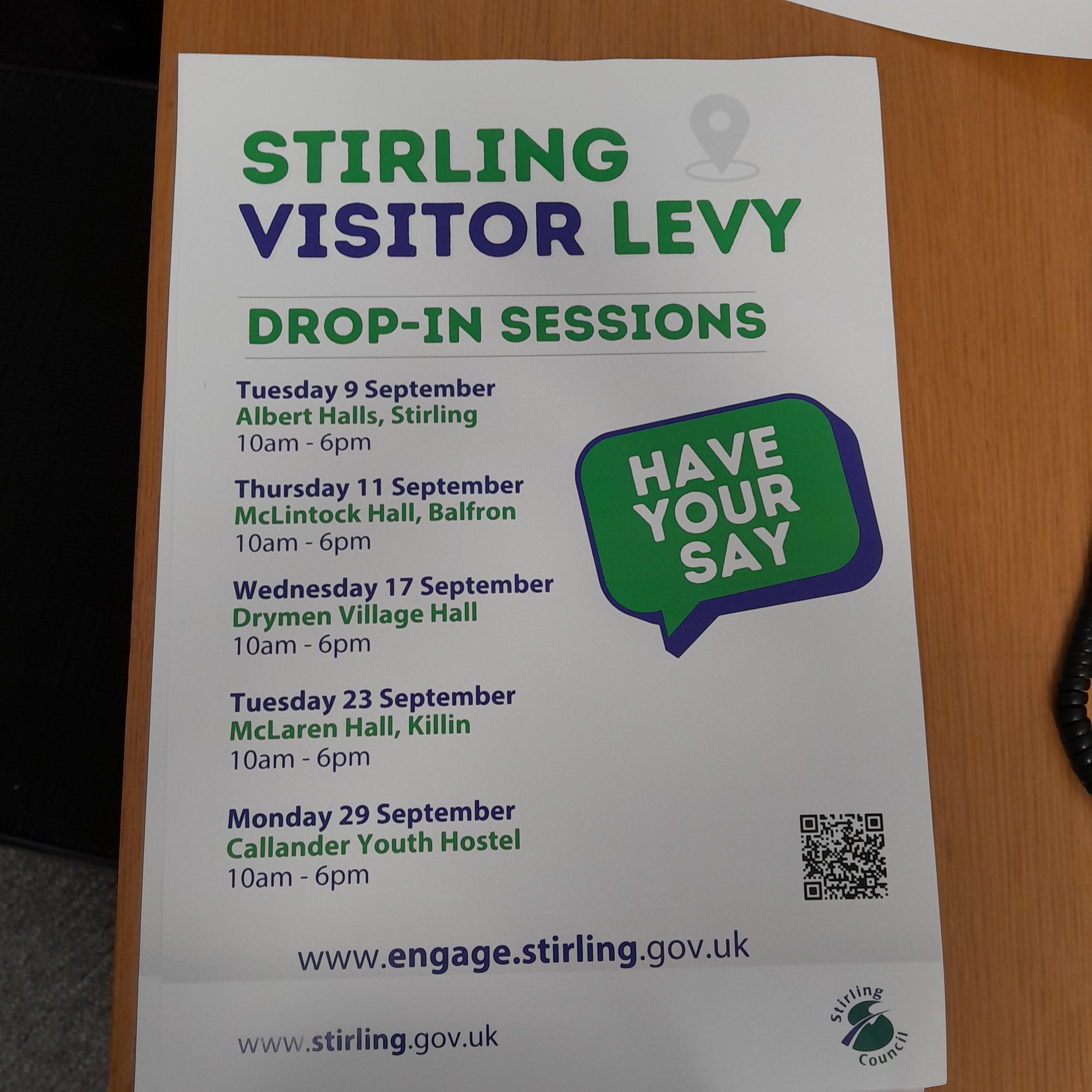 Stirling Visitor Levy Drop-ins