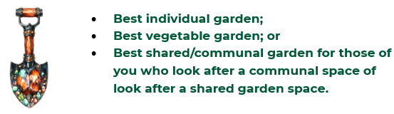 Garden Comp Shovel and text